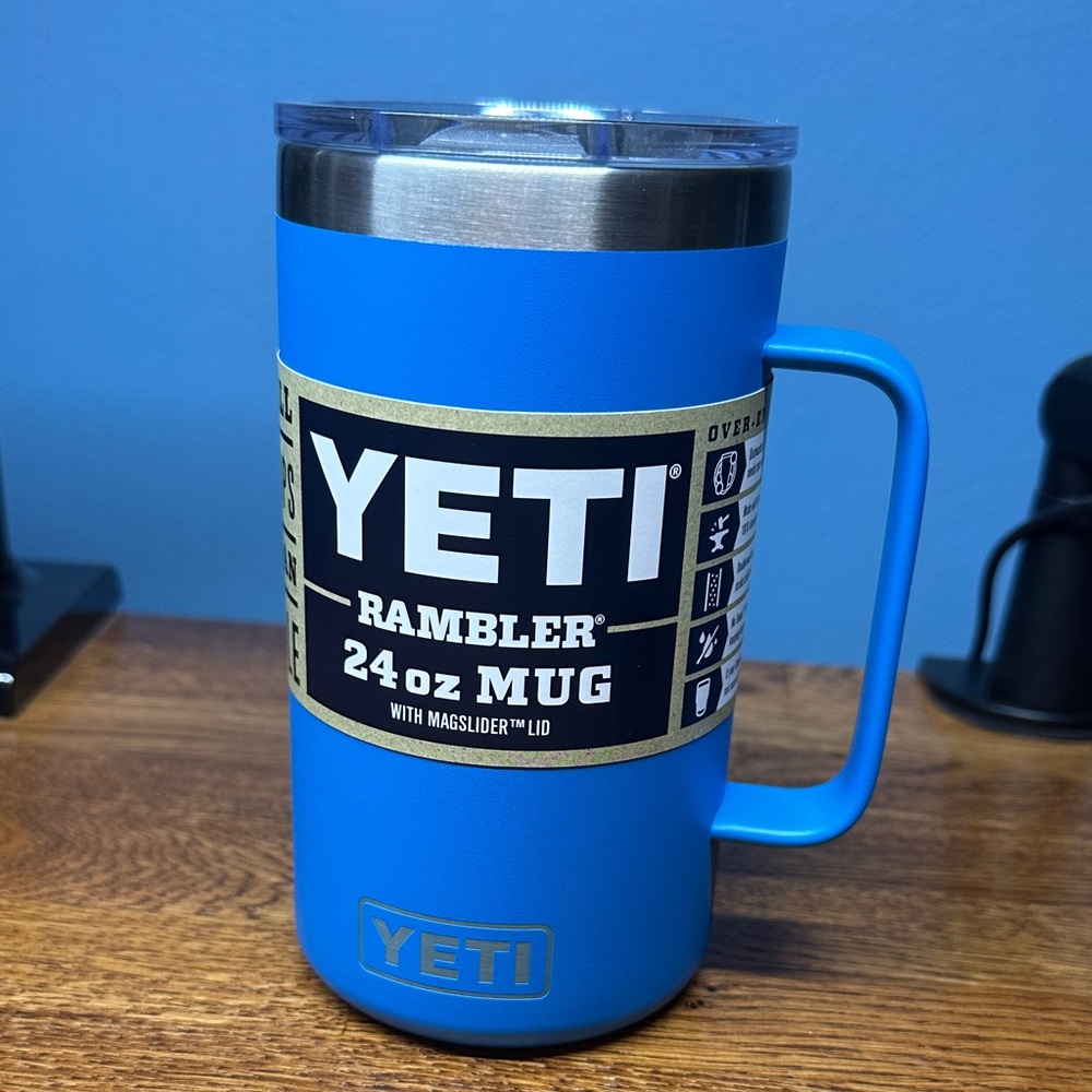 Yeti Rambler 24 oz Mug - Big Wave Blue